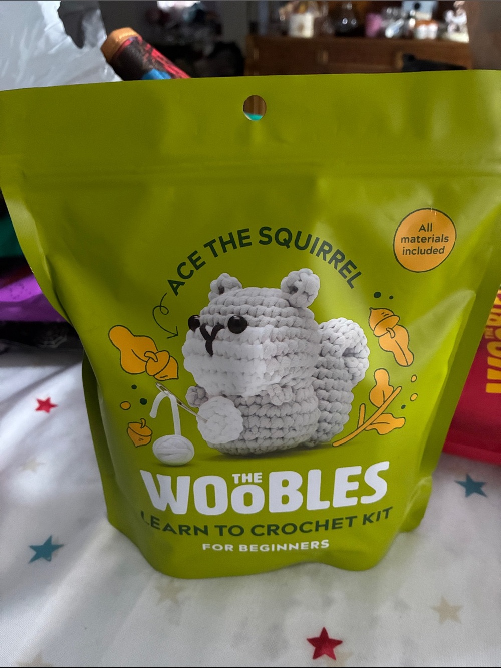 The Woobles "Ace the Squirrel" Crochet Kit - sold out online